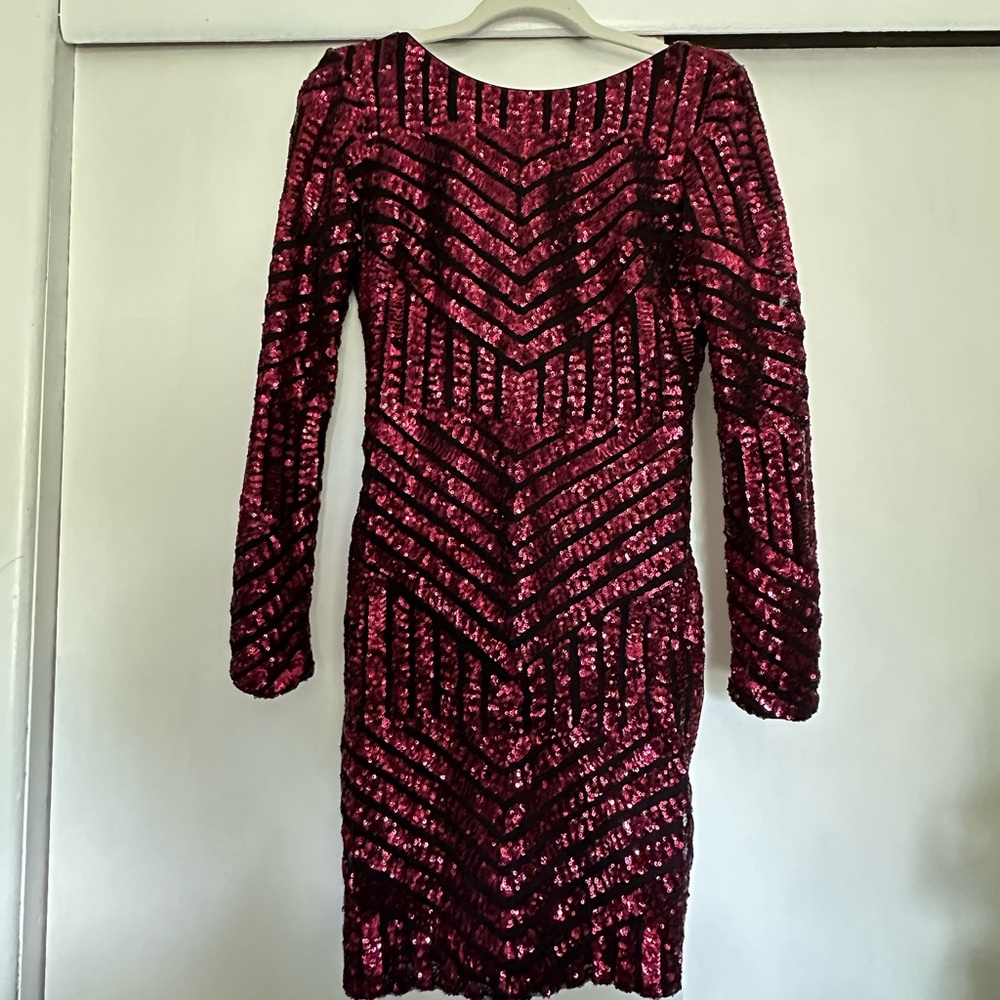 Lola sequin geo striped dress
